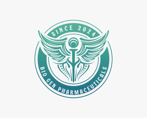 Caduceus Pharmaceutical Laboratory logo design