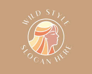 Woman Hair Style logo design