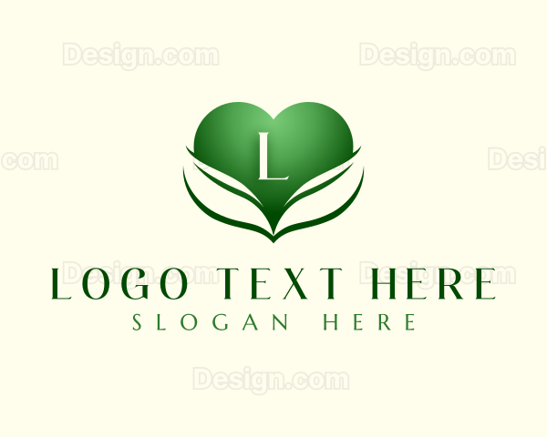 Heart Nature Leaf Logo