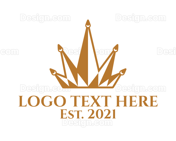 Golden Luxury Crown Logo