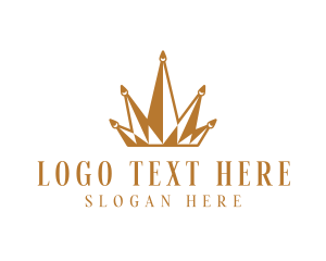 Golden Luxury Crown  logo design