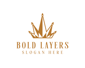 Golden Luxury Crown  logo design