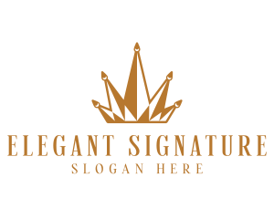 Golden Luxury Crown  logo design