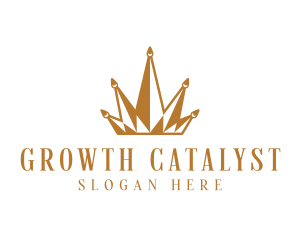 Golden Luxury Crown  logo design