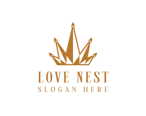 Golden Luxury Crown  logo design