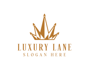 Golden Luxury Crown  logo design