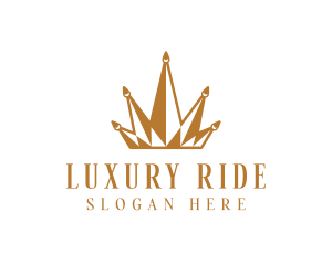 Golden Luxury Crown  logo design