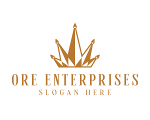 Golden Luxury Crown  logo design