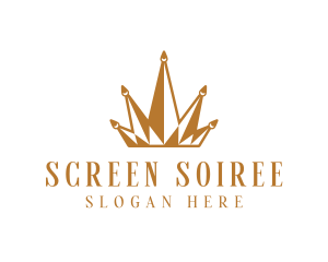 Golden Luxury Crown  logo design