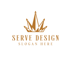 Golden Luxury Crown  logo design