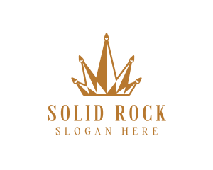 Golden Luxury Crown  logo design