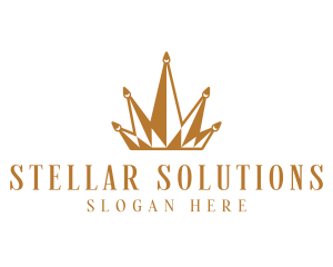 Golden Luxury Crown  logo design