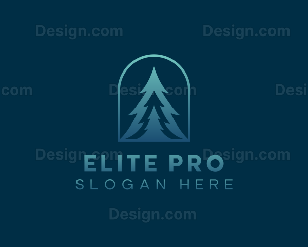 Nature Pine Tree Silhouette Logo