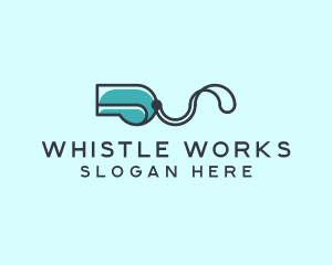 Sports Referee Whistle  logo design