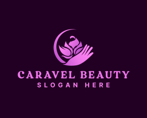 Beauty Wellness Lotus Hand logo design