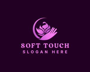 Beauty Wellness Lotus Hand logo design