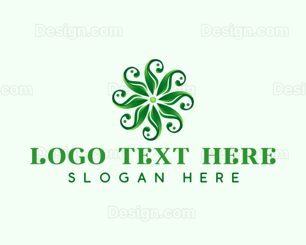 Eco Floral Leaves Logo