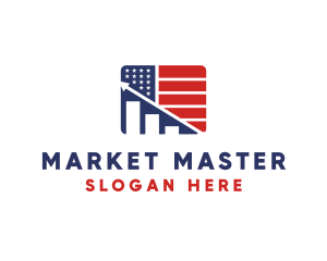 American Marketing Flag logo design