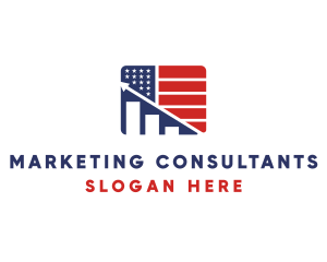 American Marketing Flag logo design