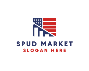 American Marketing Flag logo design