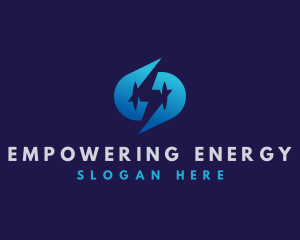 Lightning Electricity Energy logo design