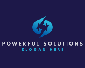 Lightning Electricity Energy logo design