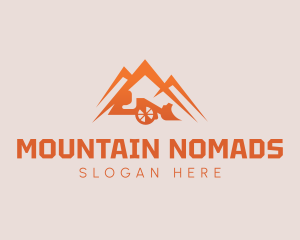 Mountain Bulldozer Construction logo design