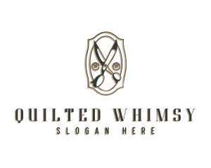 Sewing Button Scissors logo