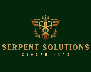 Hospital Nursing Caduceus logo design