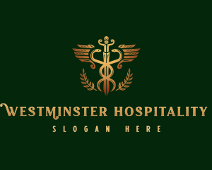 Hospital Nursing Caduceus logo design