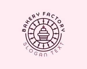 Bakery Cherry Cupcake logo design