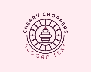 Bakery Cherry Cupcake logo design