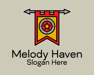 Medieval Shield Banner  Logo