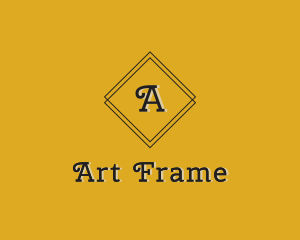 Retro Diamond Frame Boutique logo design