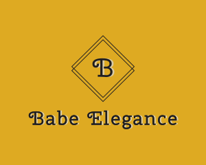 Retro Diamond Frame Boutique logo design