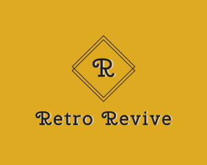 Retro Diamond Frame Boutique logo design