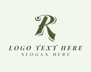 Retro Designer Letter R logo