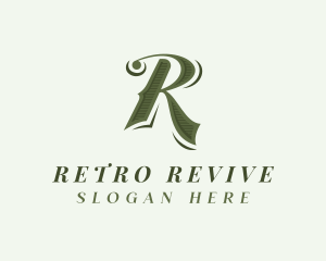 Retro Designer Letter R logo design