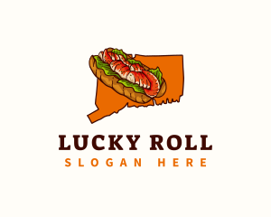 Lobster Roll Sandwich Connecticut logo design