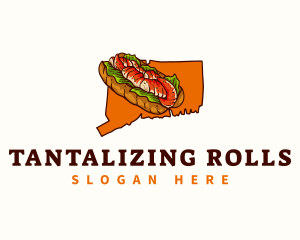 Lobster Roll Sandwich Connecticut logo design