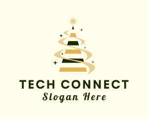  Christmas Star Tree Logo