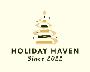  Christmas Star Tree logo design