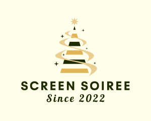  Christmas Star Tree logo design