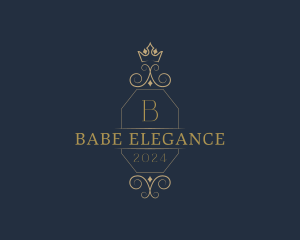 Elegant Ornamental Crown logo design