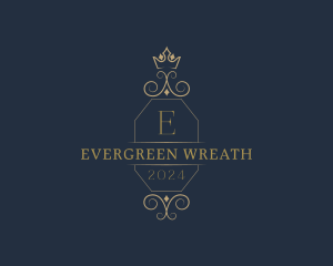 Elegant Ornamental Crown logo design