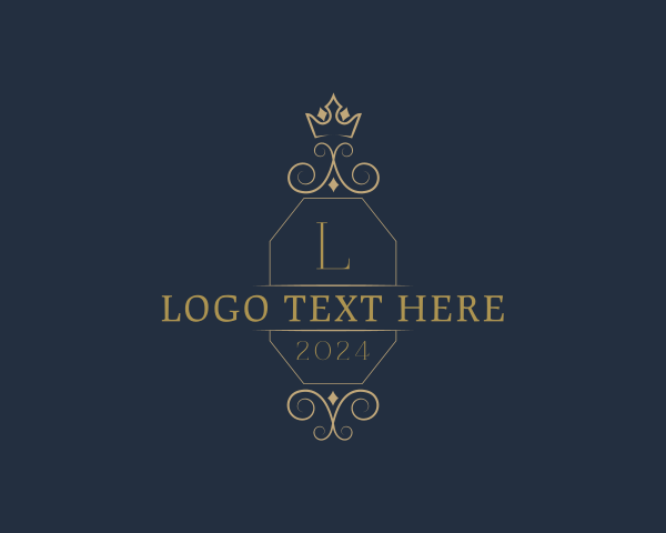 Elegant Ornamental Crown logo