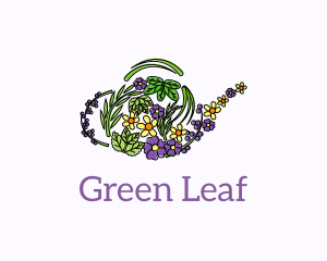 Floral Herbal Teapot  logo