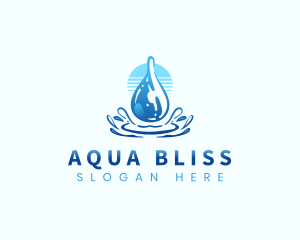 Aqua Water Drop logo design