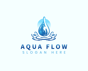 Aqua Water Drop logo design