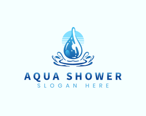 Aqua Water Drop logo design